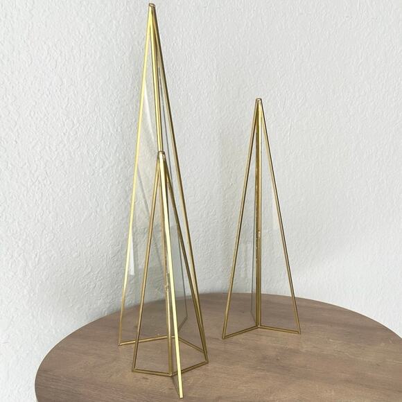 COPY - Glass Christmas Tree Set, Holiday Table Decor, Mid Century Modern, New w… - Picture 3 of 4